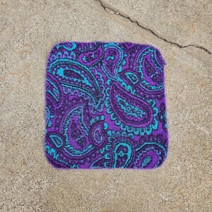 Vtg ROYAL VELVET Abstract Paisley All Over Print Heavy Cotton Towel Made In USA